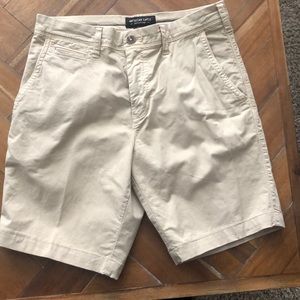 American Eagle Khaki Flat Front Shorts